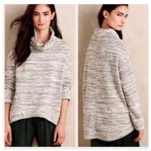 Saturday Sunday Anthropologie Heather Gray Cowl Neck Sweater